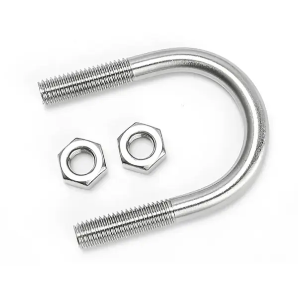 M10 M12 M16 304 Stainless Steel U-Shaped Bolt Set / U-Type Screw with Nuts - Pipe Clamp for Tube & Conduit Fixing
