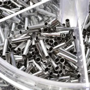1900pcs Uninsulated Wire Ferrules Kit, Bare Copper Cable End Sleeves for Crimping Electrical Connectors and Terminal Blocks
