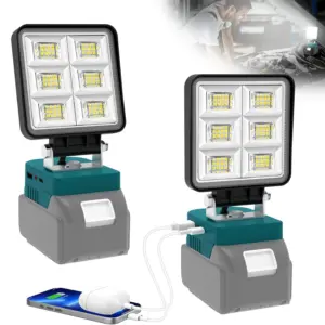 Battery Lamp for Makita 18 V Battery 48 W 5200 LM LED Work Light Portable Floodlights Construction Site Lamp Battery Headlight