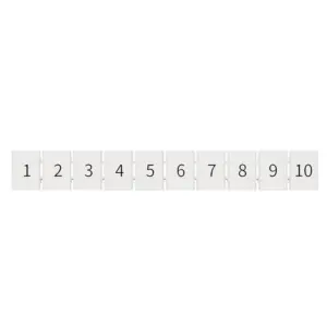 100Pcs ZB12 Blank Marker Strip For UK16N Terminal Block, 12mm Width 10-Piece Number Tag For DIN Rail Marking