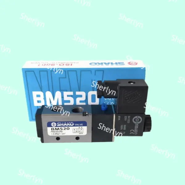 SHAKO Pneumatic Solenoid Valve BW BM520-02-S 03-S AC220V DC24V Electric Controlled Directional Valve