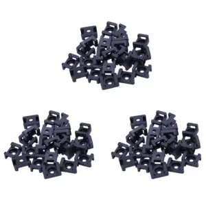 A43T Screw Bracket Mount Saddles Bases Cable Tie Bracket 23Mmx16mm 90 Units Black