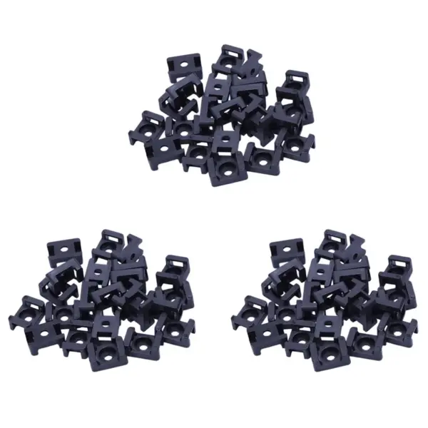 A43T Screw Bracket Mount Saddles Bases Cable Tie Bracket 23Mmx16mm 90 Units Black
