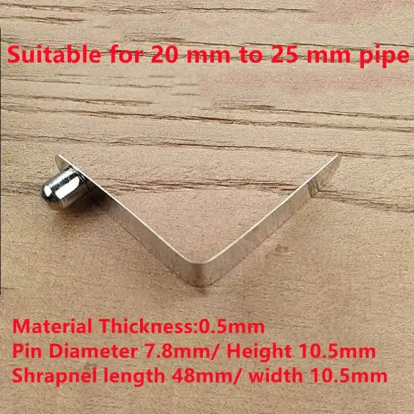 50PCS 8mm Single Button Snap Locking Steel Spring Clips Durable Push Clamps for Caravan Kayak Paddle Tent Pole Outdoor Camping