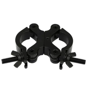 Heavy Duty Truss Clamp 2inch Pipe Load 200kg Double Ring Hook Swivel Pipe Clamp For Professional Stage Lights Speaker Fixture