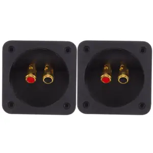 2Pcs Speaker Terminal Connector for Speaker Enclosure Subwoofer Box Terminal Cup DIY Audio System Binding Post Spade Connector