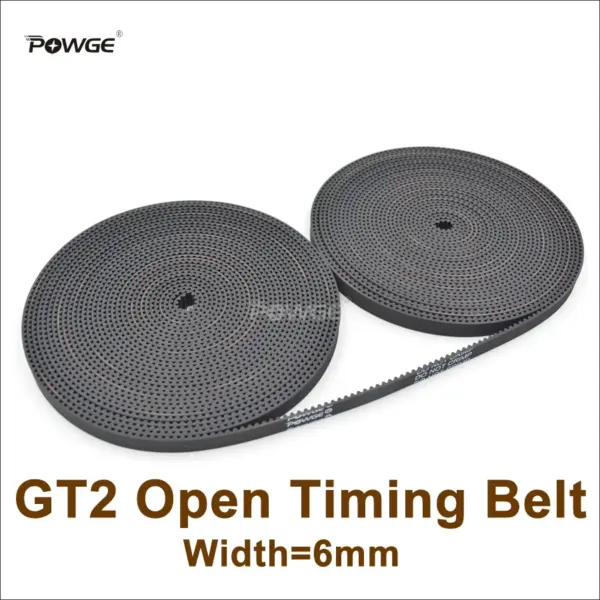 POWGE 2M 2MGT 2GT Timing Belt Width=6/10mm GT2 Rubber Open Synchronous Belt Small backlash Linear Motion 3D Printer 10meters