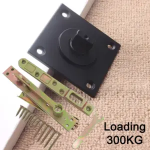 1Set Heavy Duty Door Pivot Hinges 360° Rotary Invisible Hidden Door Hinges Up and Down Mount Door Shaft Hinges Loading 300KG