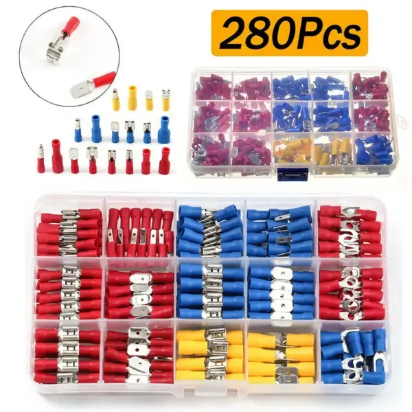 280PCS Assorted Crimp Spade Terminal Insulated Electrical Wire Connector Kit Set Fit Relevant European Standards