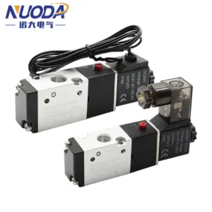 3V110-06 1/8" Solenoid Valve 3/2 Way Pneumatic Air Control Valve Electric Gas Magnetic Valve Alumium Body DC12V 24V AC110V 220V