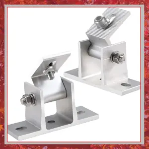 2 Pcs Aluminum Solar Panel Brackets with Tilt Legs 15-30 Degree Angle Lightweight Mount Bracket Solar Panel Tilt Mount Brackets