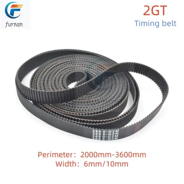 3D Printer 2M 2GT Timing Belt Lp=2000mm-3600 mm Width 6mm 10mm 15mm Rubbe