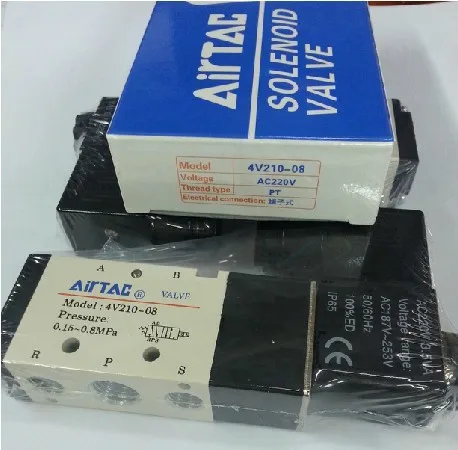NEW Taiwan Original authentic Solenoid Valve, Pneumatic Control Valve  4V210-08 AC220V