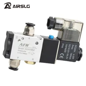 Normally closed pneumatic Air solenoid valve 3V210-08-NC DC24V AC220V normally open 3V110-06-NO 3V210-08 3V310-10 3V410-15