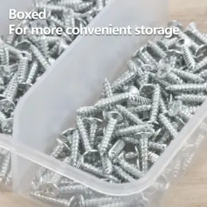 1070pcs Mini M2 Self Tapping Screws Phillips Flat Head Alloy Steel Assortment Kit 5 Sizes Cross Drive Wood Screws DIY Set