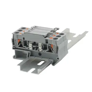 10Pcs PTC4-HESI DIN Rail Fush Terminal Block Disconnect Lever Push-in Connector Din Mount with 5x20mm 0.5A-10A Fuse PTC 4-HESI
