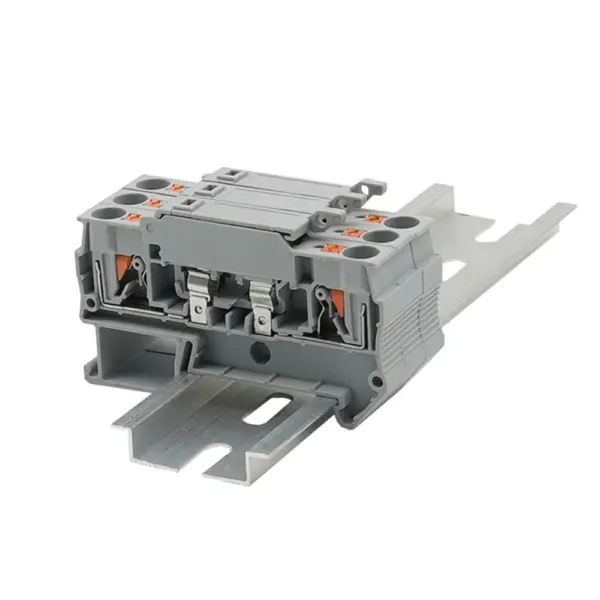 10Pcs PTC4-HESI DIN Rail Fush Terminal Block Disconnect Lever Push-in Connector Din Mount with 5x20mm 0.5A-10A Fuse PTC 4-HESI