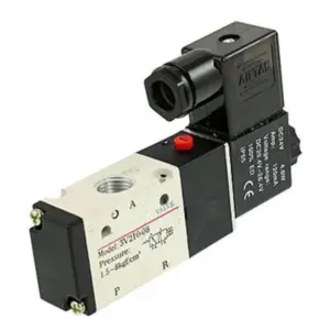 3V210-08 1/4" BSP DC 24V AC 220V 3 way 2 position Pneumatic Electric Solenoid Valve Air Aluminum