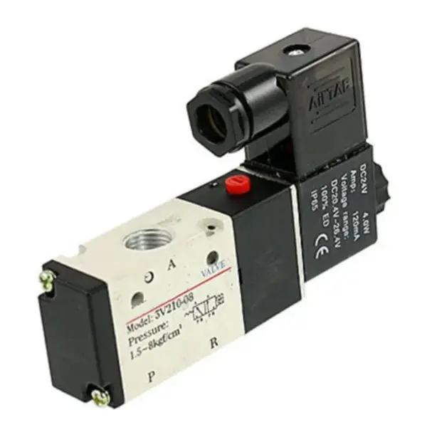 3V210-08 1/4" BSP DC 24V AC 220V 3 way 2 position Pneumatic Electric Solenoid Valve Air Aluminum