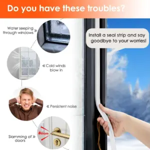 Self-Adhesive Rubber Foam Weather Stripping – Anti-Collision Window Seal Strip & Soundproof Door Seam Tape