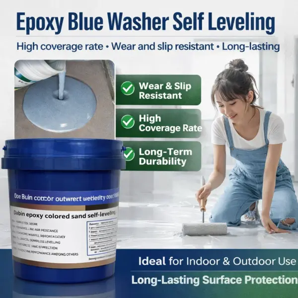 Indoor/Outdoor Self-Leveling Epoxy Floor Paint Wear-Resistant Anti-Slip Colored Sand Imitation Marble Paint