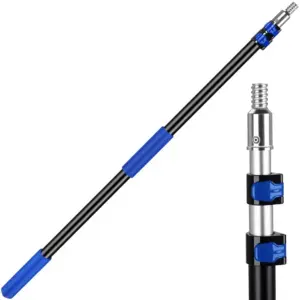 3.3-8 FT Telescopic Extension Pole | Adjustable Aluminum Paint Roller Pole | Universal Twist-On Metal Tip | Sturdy Multi-Purp