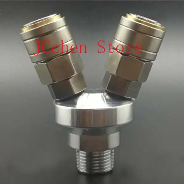 2 Ways 1/2" BSP Male C Type Air Hose Quick Coupler Socket Connector High Quality Self-locking
