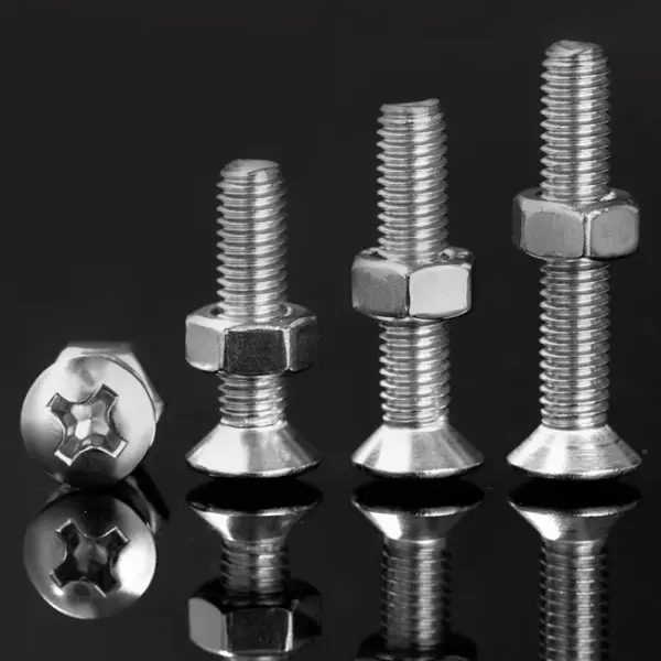 M2 M2.5 M3 M4 M5 M6 304 Stainless Steel Cross Recessed Rasied Countersunk Head Half Oval Screw Bolts and Nuts Set