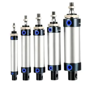 MAL Series Mini Pneumatic Cylinder 16/20/25/32mm Bore 25/50/75/100/125/150mm Stroke Double Acting Aluminum Alloy Air Cylinder