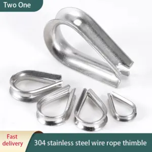 304 Stainless Steel Wire Rope Thimble, Marine Grade Cable Sleeve for Rigging Sailing Corrosion-Resistant
