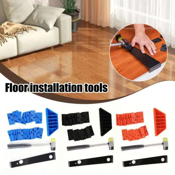 Laminate Floor Spacers 23pcs Laminate Flooring Installation Kit with 20 Floor Spacers Tapping Block Mallet Pull Bar for Vinyl