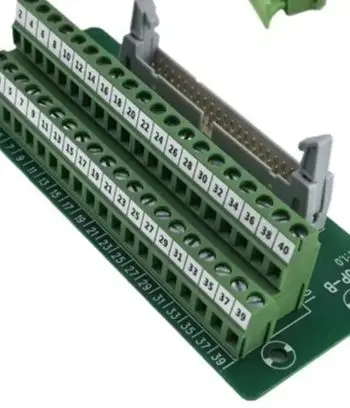 1pc IDC40P Type B Terminal Block (with Bracket) For PLC Motor Control, DIN Rail Mount For 10P To 64P IDC Series Connectors