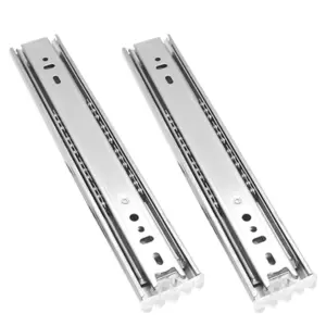 2Pcs Stainless Steel Drawer Slides Three-Section Full Extension Soft Close Rail Smooth Silent Cabinet Mute Furniture