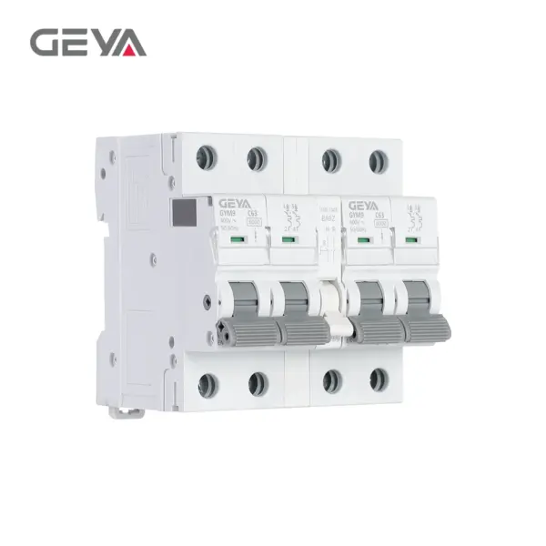 GEYA Manual Interlock Transfer Switch 6-63A 240/415V AC Breaking for Power Backup Safety Dual Power Manual Transfer Switch MCB