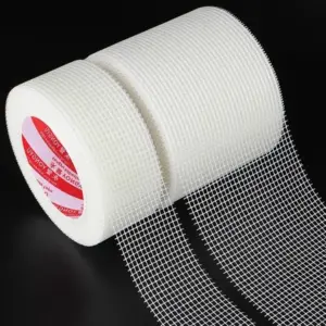 Self-Adhesive Drywall Joint Tape Alkali Resistant Heavy Duty Fiber Mesh Crack Patch Tape Fiberglass Drywall Repair Tape