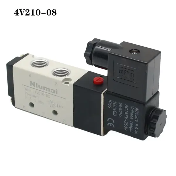 5Way 2 Position Electric Solenoid Valve 4V210-08 1/8" 1/4" Port Size DC12V,24V. AC110V,220V, Pneumatic parts air control valve
