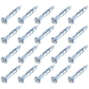20Pcs Heavy Duty Hollow Wall Anchors Machine Screw Expansion Legs Secure Heavy Load Plasterboard Fixing Screw Cavity Anchor