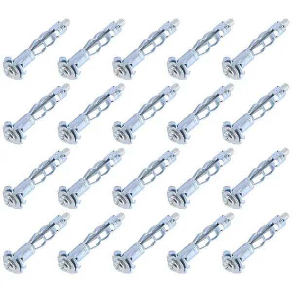 20Pcs Heavy Duty Hollow Wall Anchors Machine Screw Expansion Legs Secure Heavy Load Plasterboard Fixing Screw Cavity Anchor