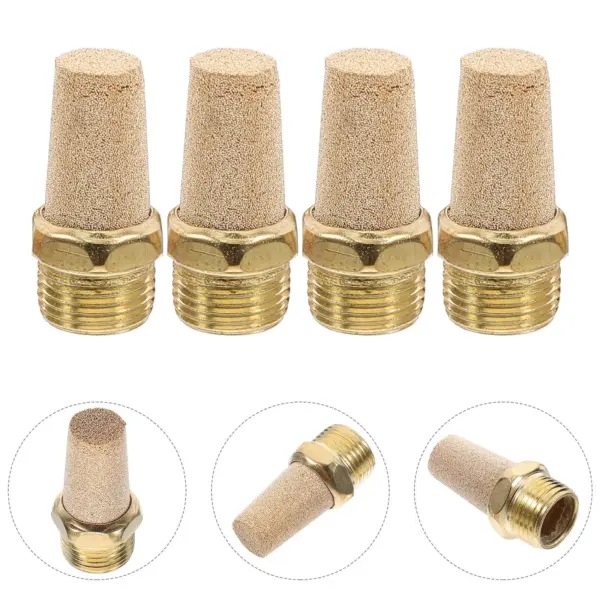 8Pcs Solenoid Muffler Valve Threaded Solenoid Valve Noise Reduction Cylinder Fitting Pneumatic Accessories Replacement