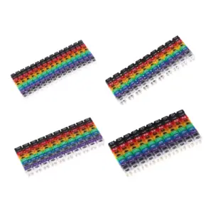 Clamp on Wire Markers Sleeves Colorful Network Replacement Wire Number Label