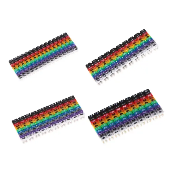 Clamp on Wire Markers Sleeves Colorful Network Replacement Wire Number Label