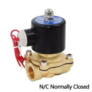 Normally Closed solenoid valve 12v water valve AC220V air valve DN8/10/15/20/25/50Electric valve1/4"3/8"1/2"3/4" control valve