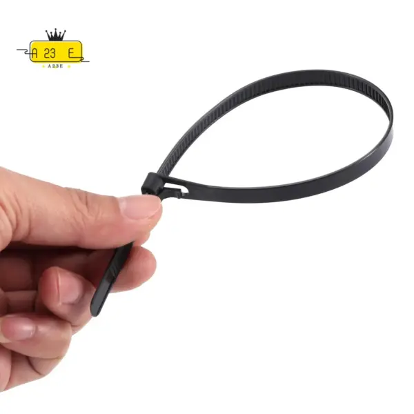 A23E-Releasable Zip Ties 12Inch Heavy Duty Zip Tie Thick Black Cable Ties 100Lb Tensile Strength Nylon Cable Wire Ties 100Pcs