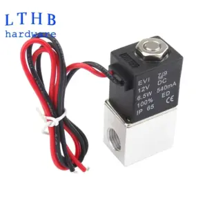Air Compressor Solenoid Valve 1/4 Normally Closed 12V 24V 110V 220V Voltage for Air Water Oil Pneumatic Aluminum Solenoid Valves
