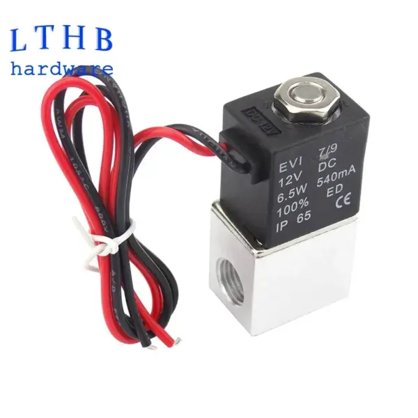 Air Compressor Solenoid Valve 1/4 Normally Closed 12V 24V 110V 220V Voltage for Air Water Oil Pneumatic Aluminum Solenoid Valves