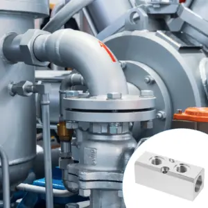1Pcs Pneumatic Manifold Air Distribution Block Silver Stable Performance Air Compressor Manifold Fitting Precision Pneumatic