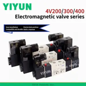 4V120-06, 4V220-08, 4V320-08, 4V420-15, 4V230-08, 4V330-08, 4V430-15, YIYUN, pneumatic components solenoid valves, 4V series