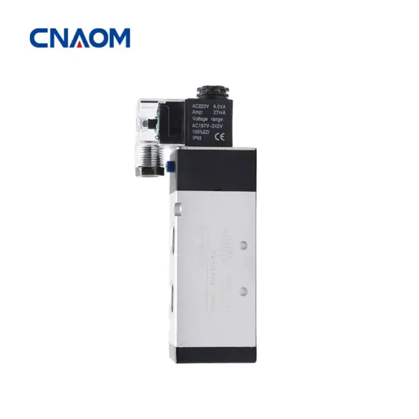 CNAOM Pneumatic Electric Solenoid Valve 5 Way 2 Position Control Air Gas Magnetic 4V410-15 DC12V DC24V AC110V AC220V