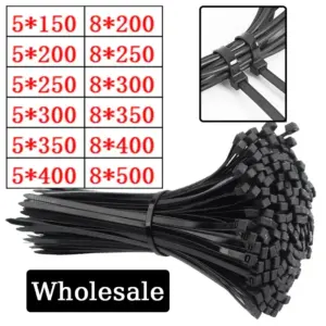 Self-locking Plastic Nylon Cable Tie 5200mm 5300mm Black Cable Fastening Ring 8*500mm Large Cable Zip Wrap Strap