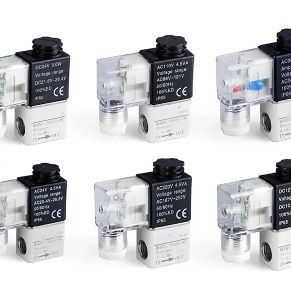 2V025-06 2V025-08 1/8" 1/4" BSP Electrical Hex Pneumatic Control Air Solenoid Valve Coil 12V 24V 110V 220V